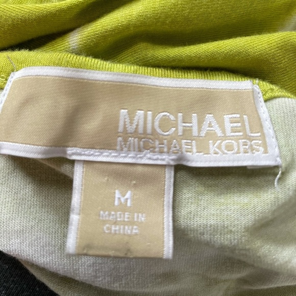 Michael Kors lime white tie dye shirt medium - Picture 6 of 6